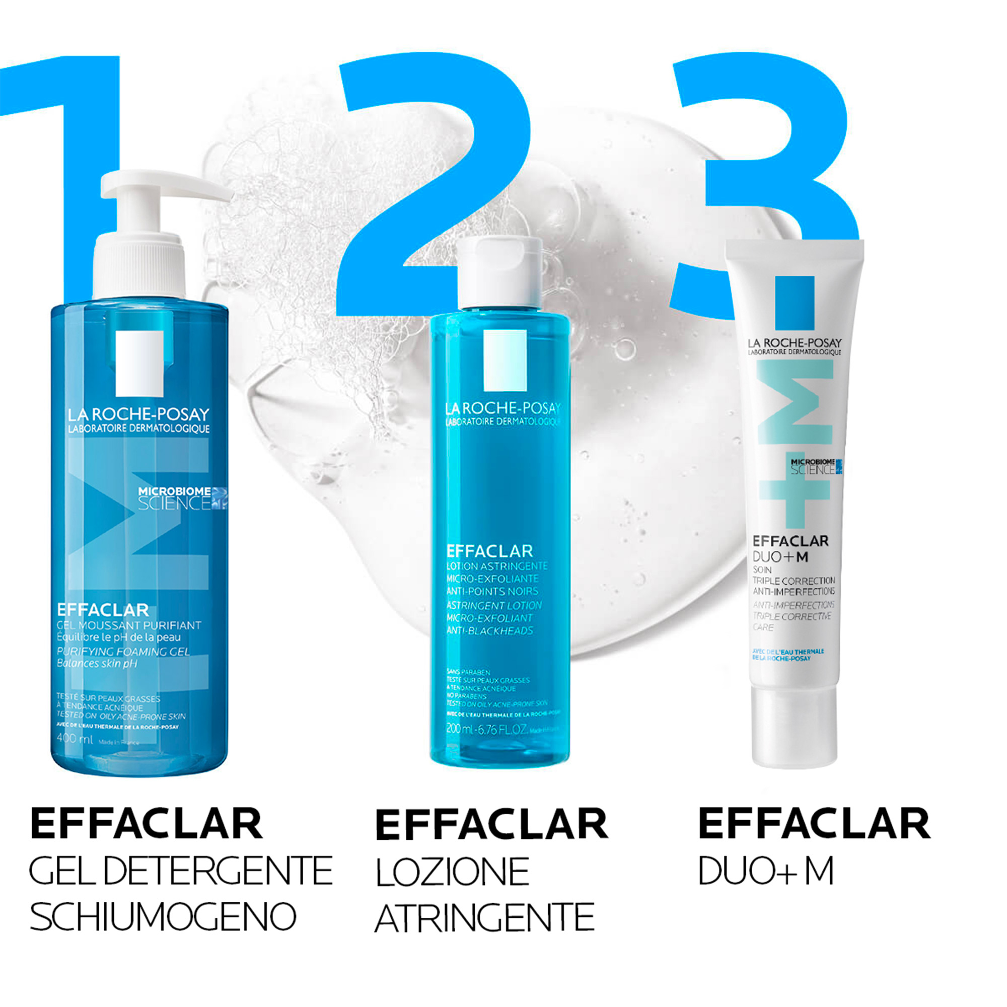 La Roche-Posay Effaclar lozione Astringente Microesfoliante per pelle mista, grassa o a tendenza acneica 200 ml