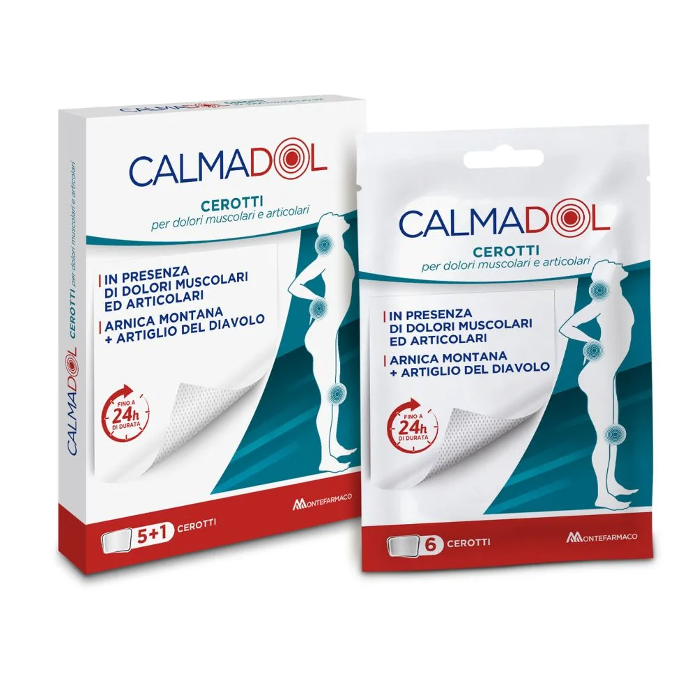 Calmadol Cerotti per Dolori Muscolari e Articolari con Arnica Montana e Artiglio del Diavolo, 6 Cerotti