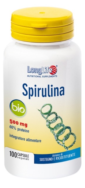 LongLife Spirulina Bio 500 mg Integratore 100 Capsule Vegetali