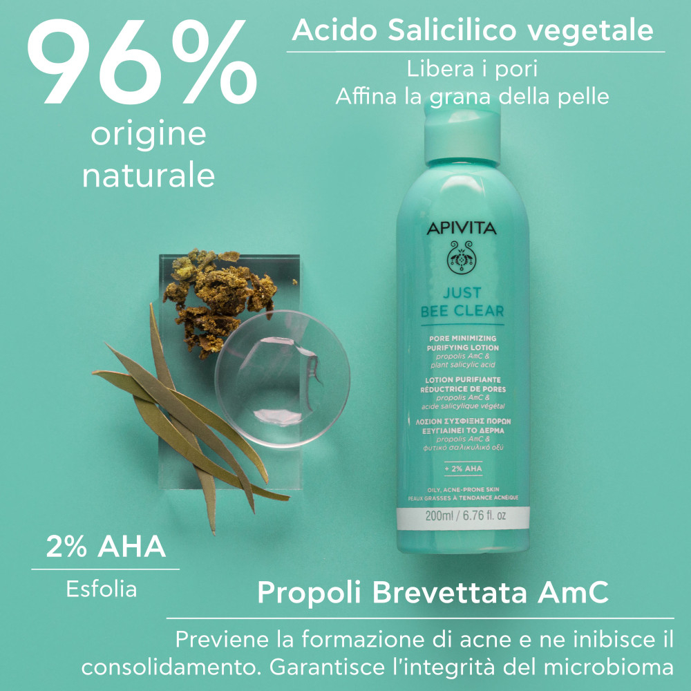 Apivita Just Bee Clear Lozione Purificante Minimizza i Pori