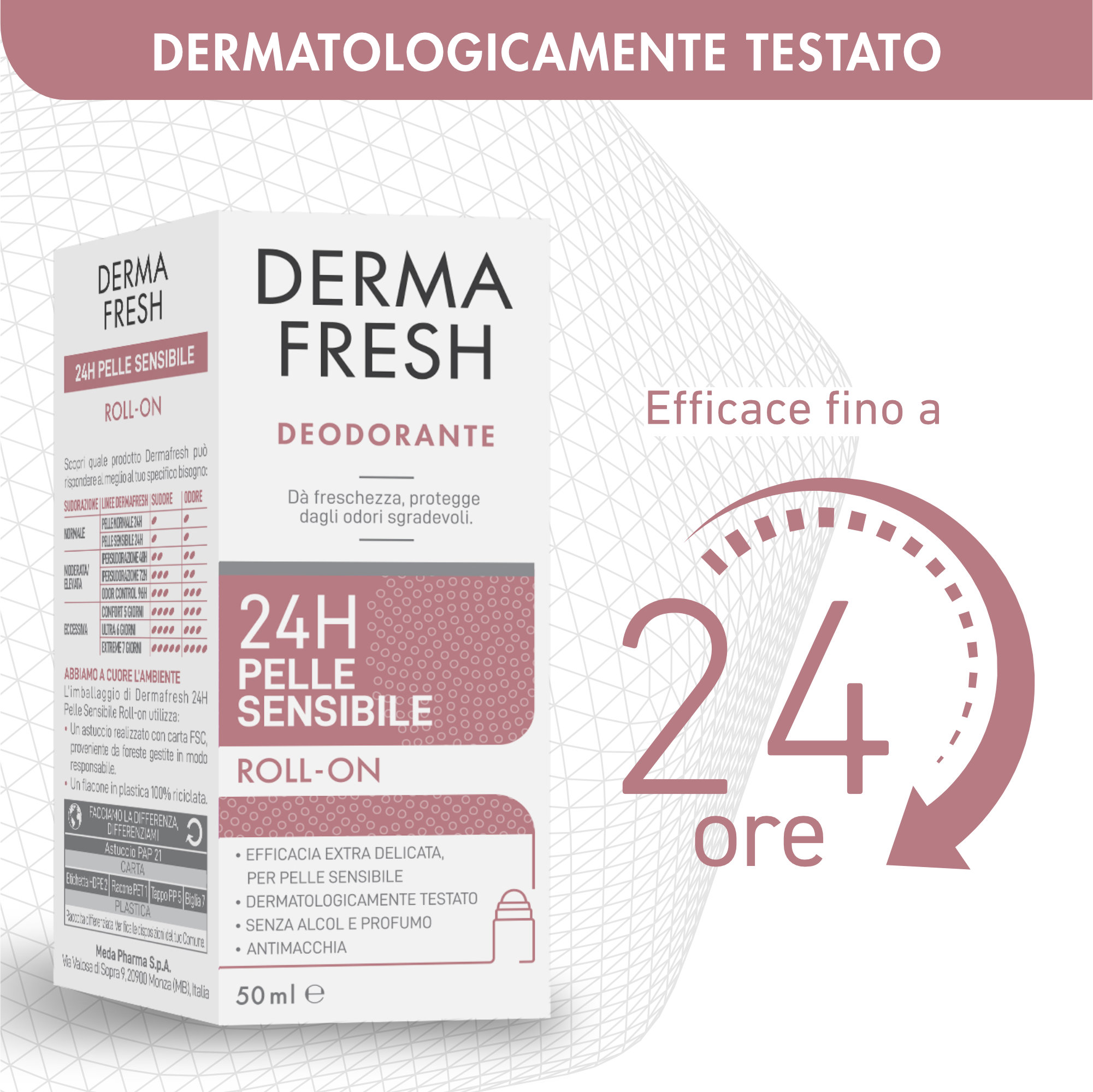 DERMAFRESH 24H P/SENS ROLL50ML