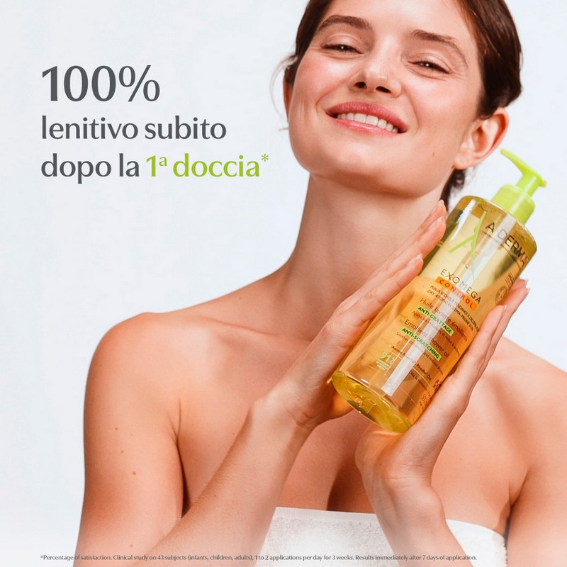 A-Derma Exomega Control Olio lavante emolliente  “anti-grattage”, pelle secca a tendenza atopica, 750ml  