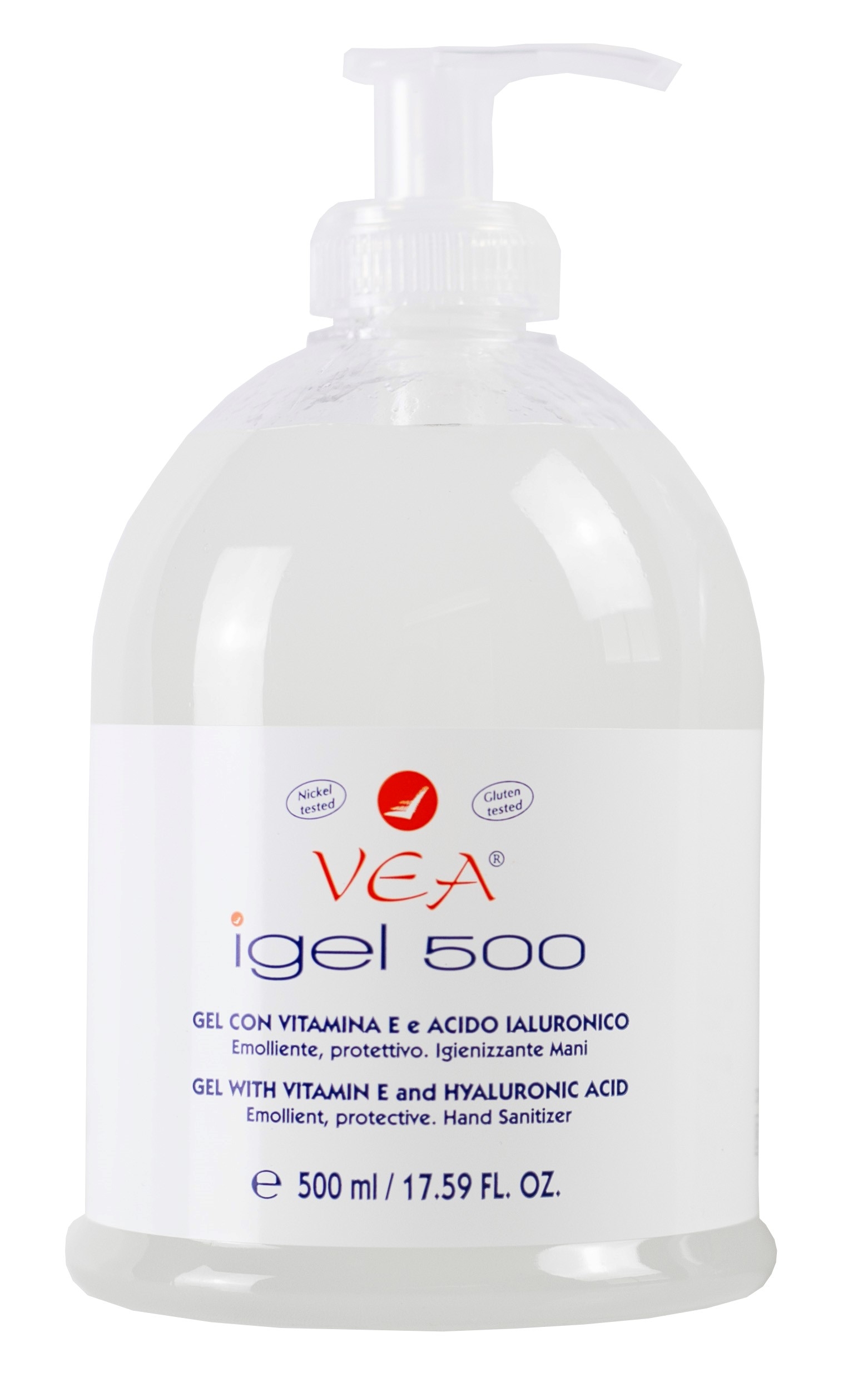 VEA IGEL - Gel Igienizzante Mani con VITAMINA E e ACIDO IALURONICO  500ml