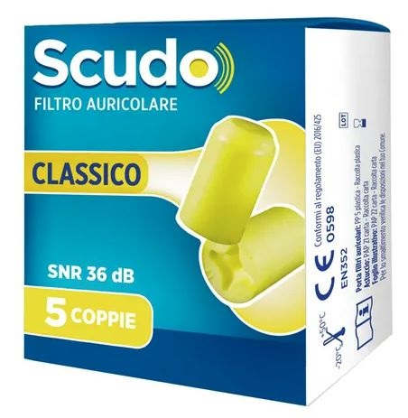 Earplug Scudo Classic Tappi Auricolari 5 Coppie