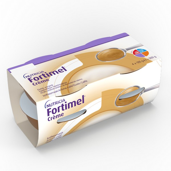 Nutricia Fortimel Creme, Gusto Caffè, Ipercalorico e Iperproteico, 4x125ml