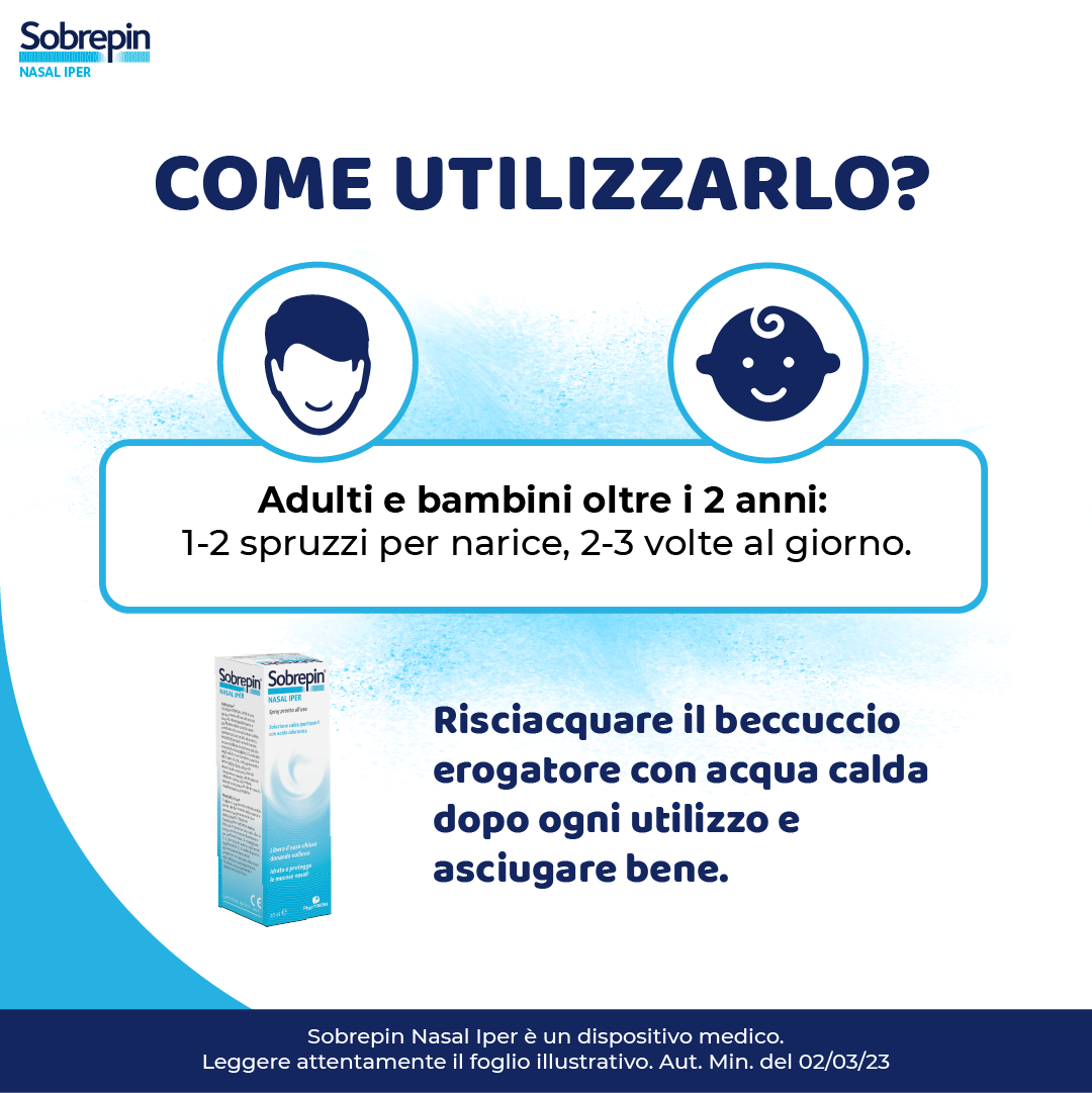 SOBREPIN NASAL IPER SOLUZIONE IPERTONICA SPRAY CON ESTRATTI NATURALI 30 ML