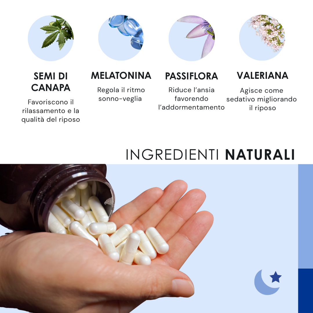 Eusphera Hemp Capsules Sleep 30 Capsule - Integratore Naturale Per Il Sonno