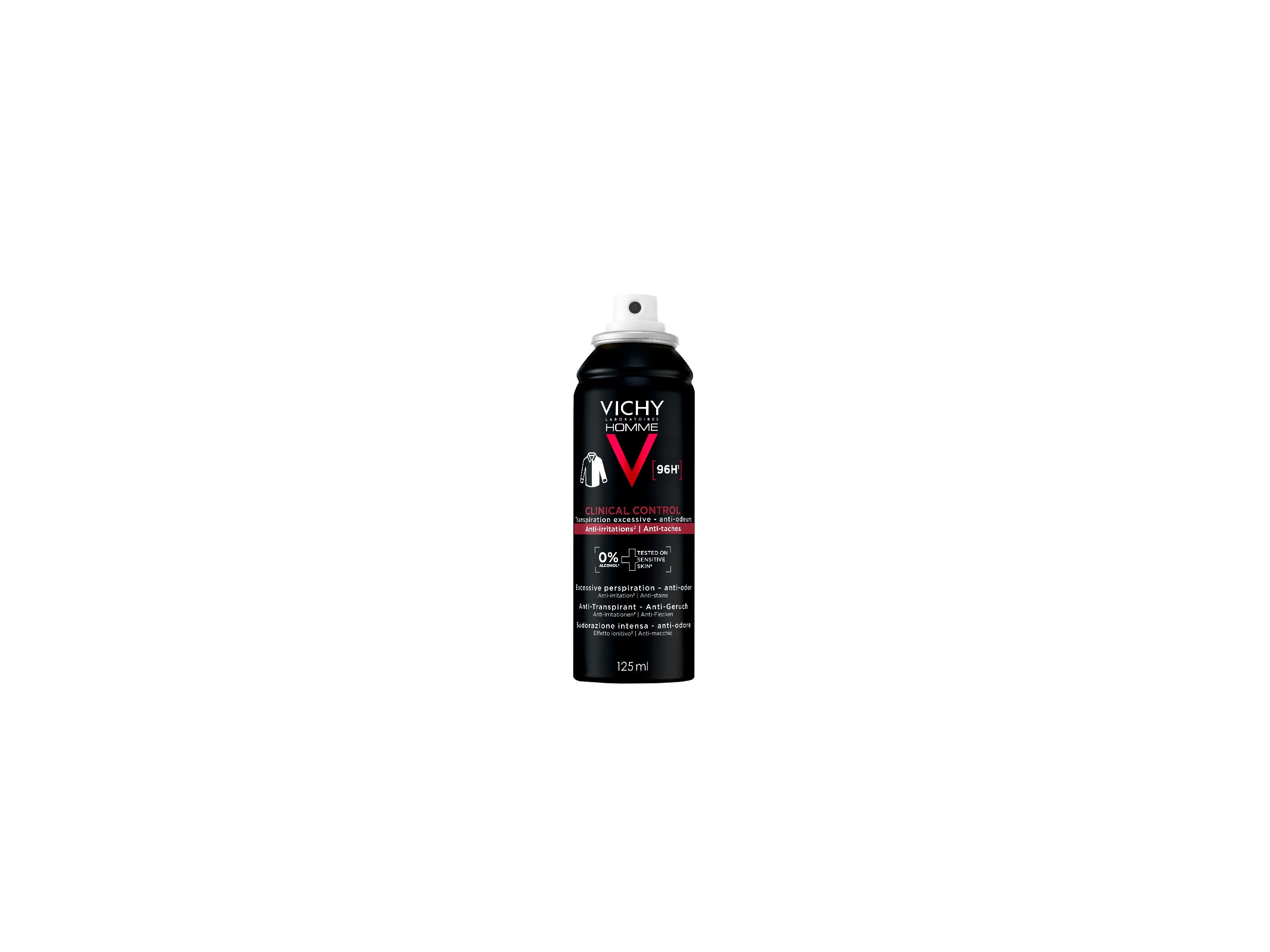 Vichy Homme Clinical Control 96H - Deodorante Aerosol Anti-Traspirante 125 ml