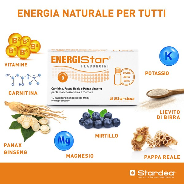 Energistar Integratore Polivitaminico Gruppo B 10 Flaconcini