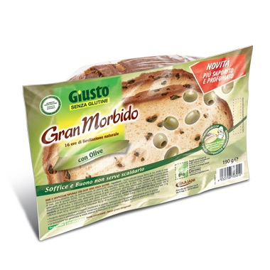 Giusto Senza Glutine Gran Morbido Pane Con Olive 190 g