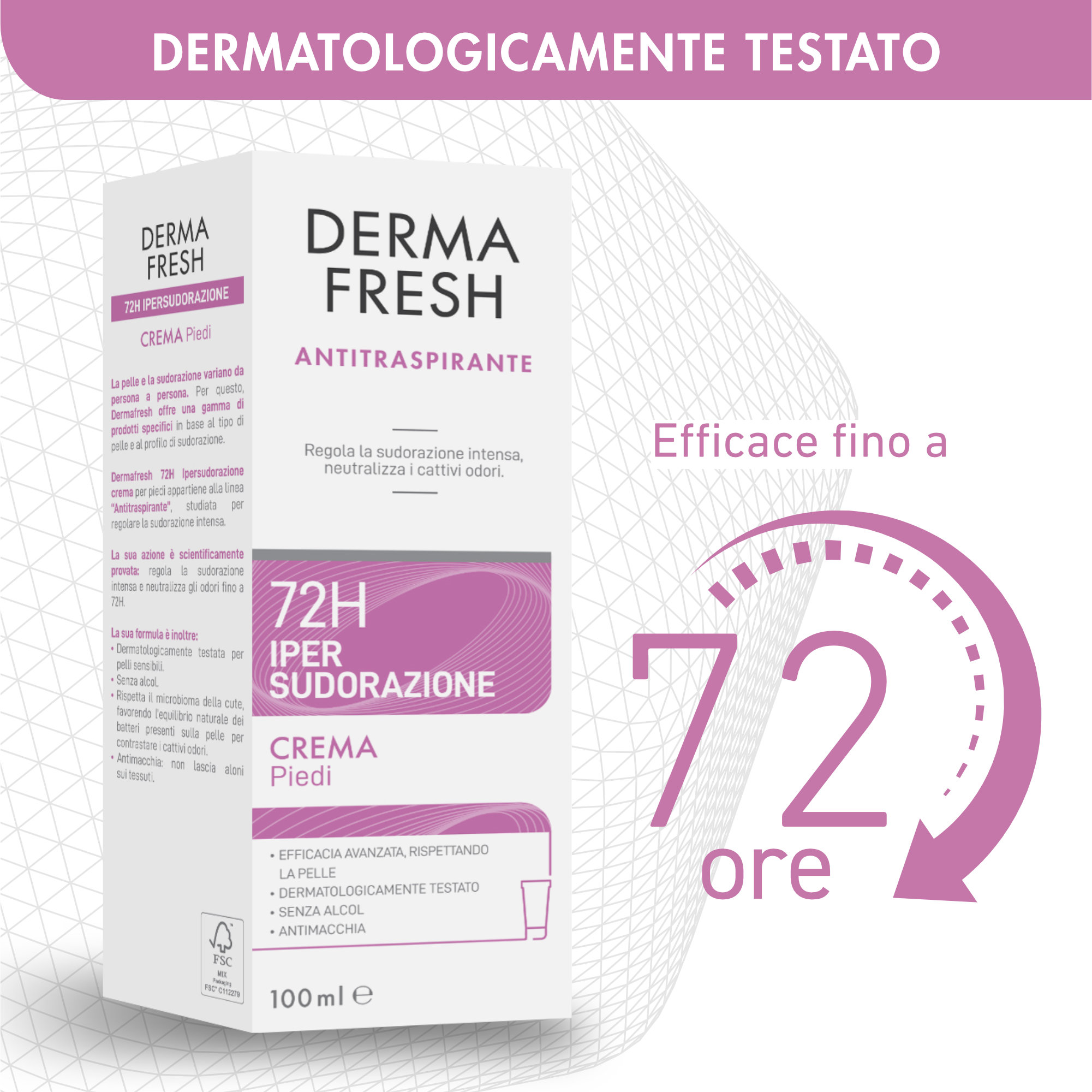 Dermafresh 72H Ipersudorazione - Crema Piedi 100 ml