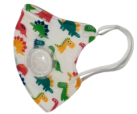 MASCHERINA bambino bianca dinosauro con valvola DISPONIBILITA' IMMEDIATA