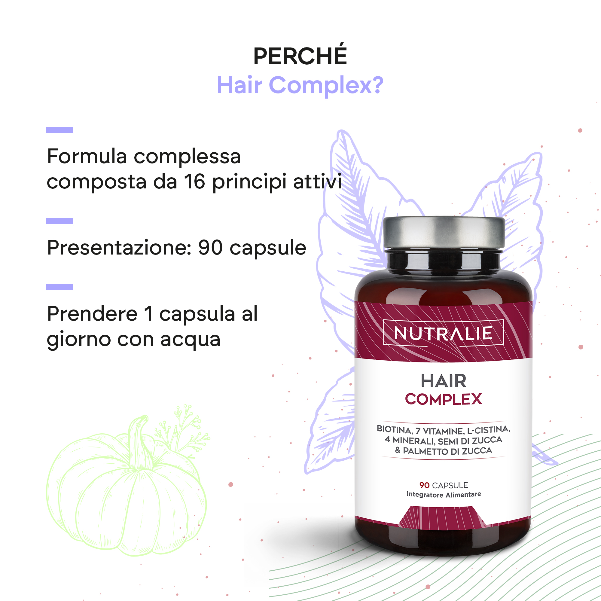Nutralie Hair Complex 90 Capsule - Integratore Per Capelli 