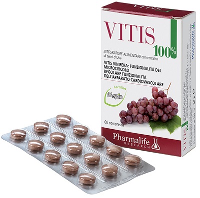 Pharmalife Vitis 100% integratore alimentare utile per il microcircolo 60 compresse