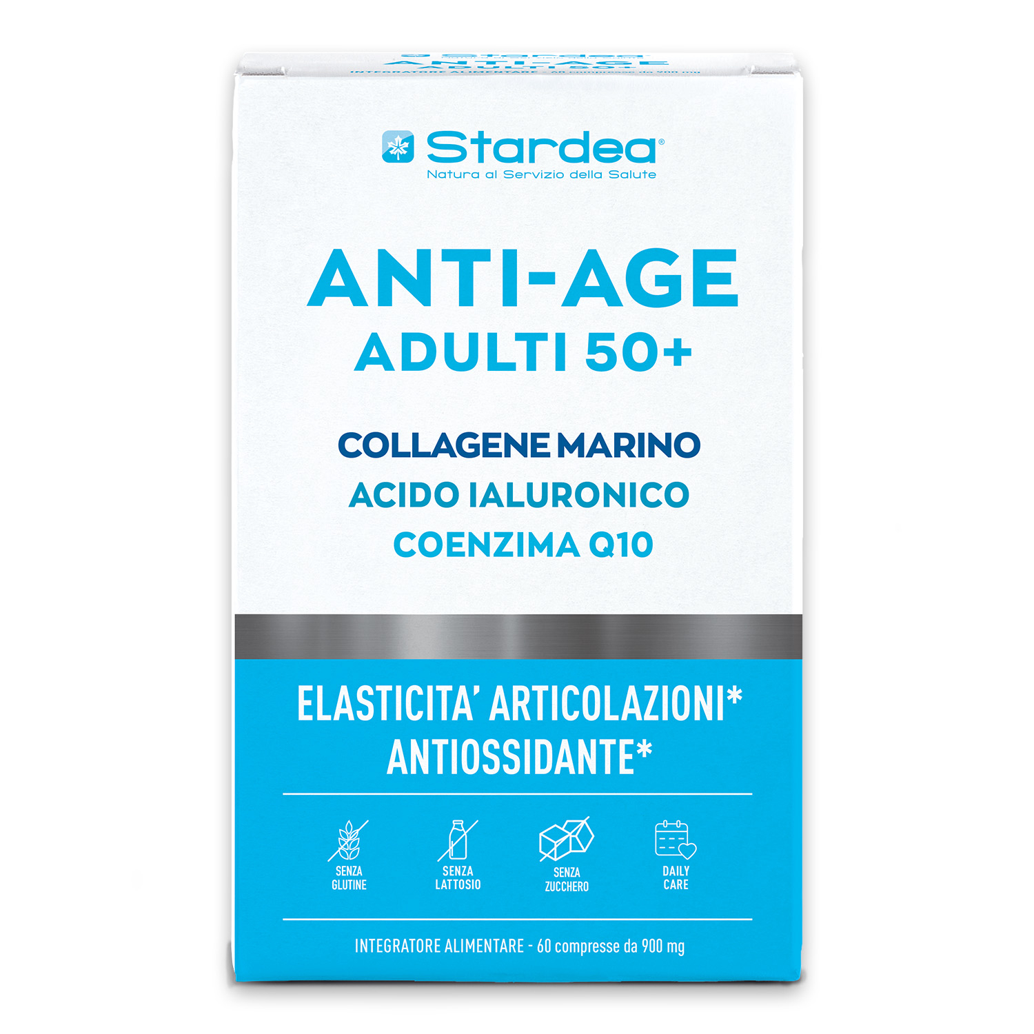 STARDEA ANTI-AGE  Compresse - INTEGRATORE ALIMENTARE COLLAGENE MARINO COENZIMA Q10 ACIDO IALURONICO