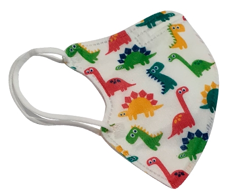 MASCHERINA bambino bianca dinosauro con valvola DISPONIBILITA' IMMEDIATA