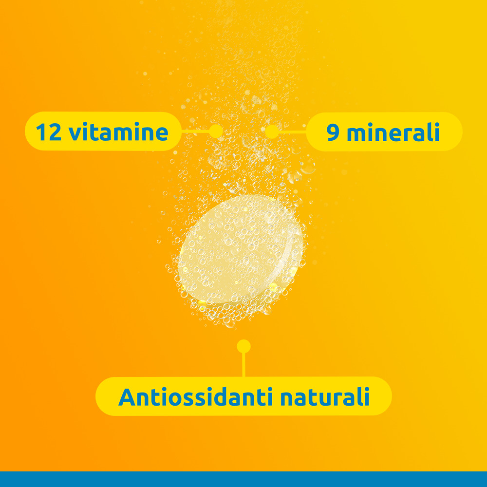 Supradyn Ricarica 50+ Integratore Multivitaminico con Vitamina C, Vitamina D, Minerali, Antiossidanti contro Stanchezza Fisica e invecchiamento, Gusto Arancia, 15 Compresse Effervescenti