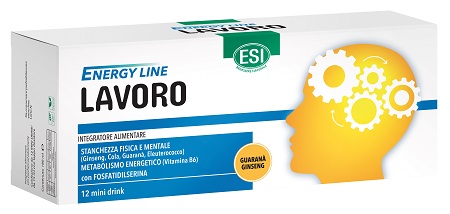Esi Energy Line Lavoro Integratore per Stanchezza Fisica e Mentale 12 Mini Drink