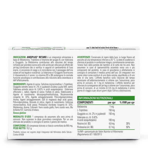 Stardea Ansiplus Melatonina Retard Integratore per Dormire Meglio