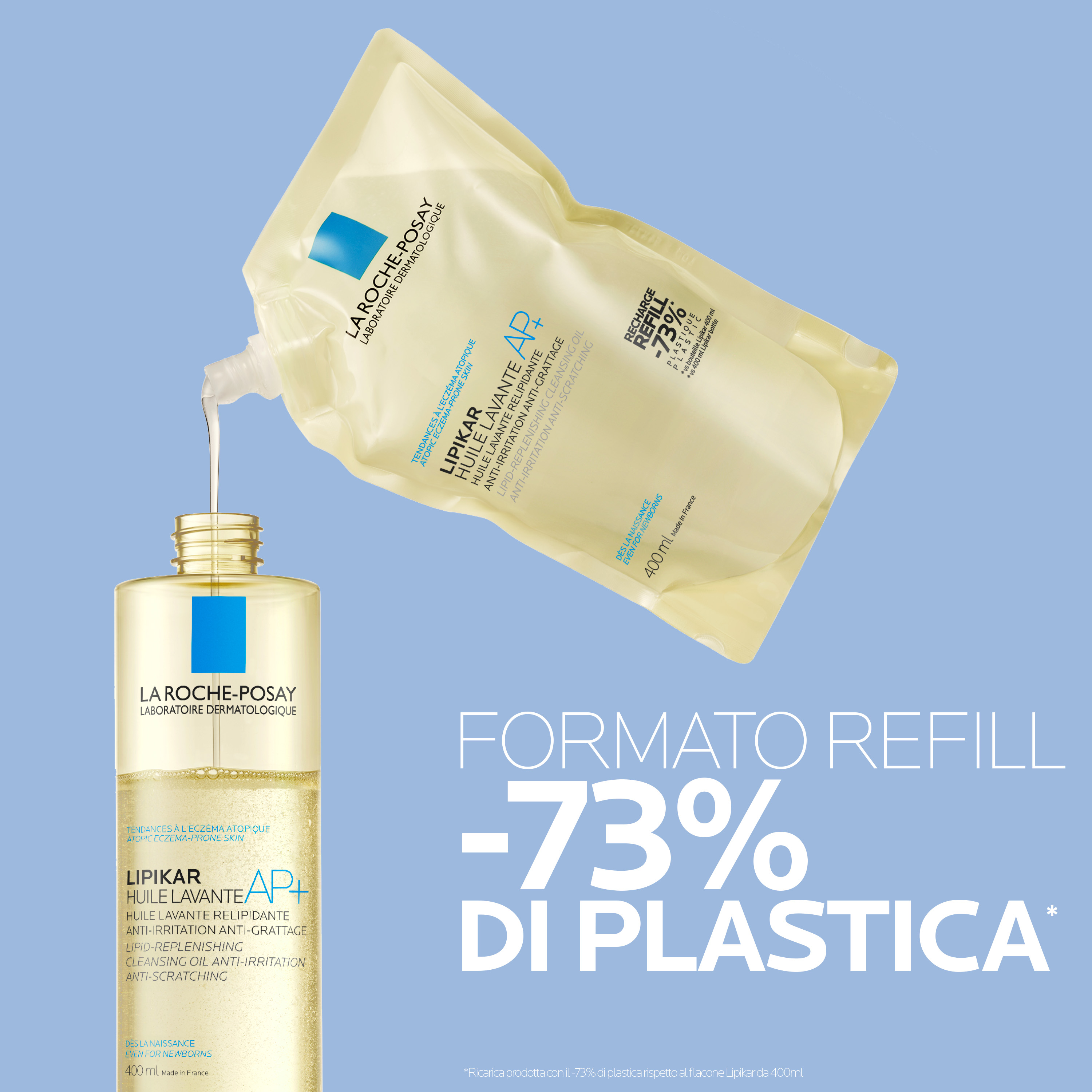 La Roche-Posay Lipikar - Huile Lavante AP+ Olio Lavante Relipidante Anti-Arrossamenti E Anti-Prurito 400 ml