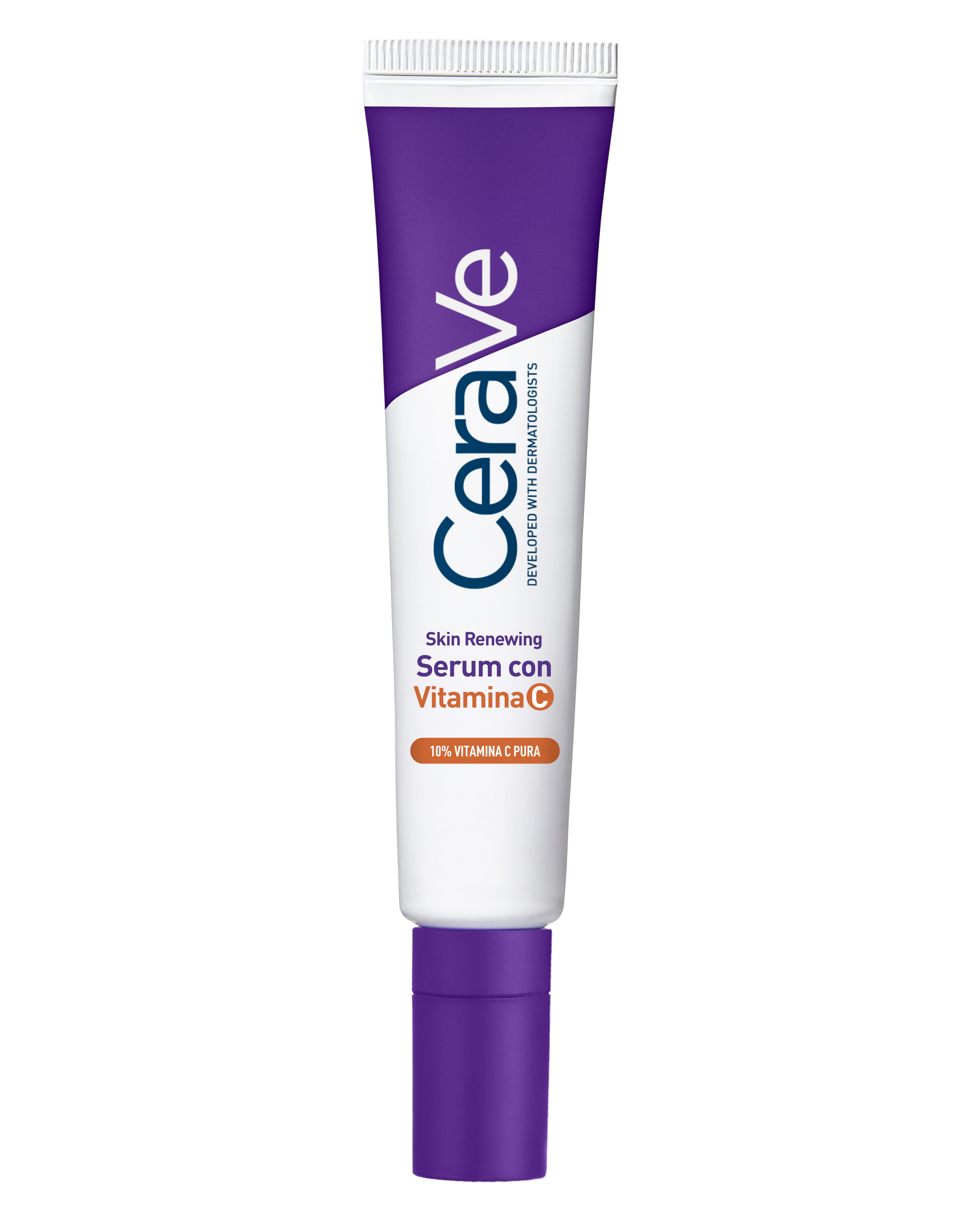 CeraVe Skin Renewing Siero Vitamina C, Con 10% Vitamina C Pura, 3 Ceramidi Essenziali, Acido Ialuronico e Vitamina B5, Per i Primi Segni dell'Età, 30 ml