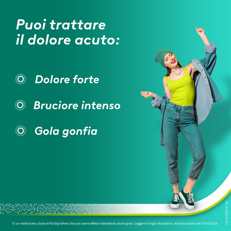 Aspi Gola Dolact Spray Gola antinfiammatorio e antidolorifico per Mal di Gola Forte Flurbiprofene 15ml 