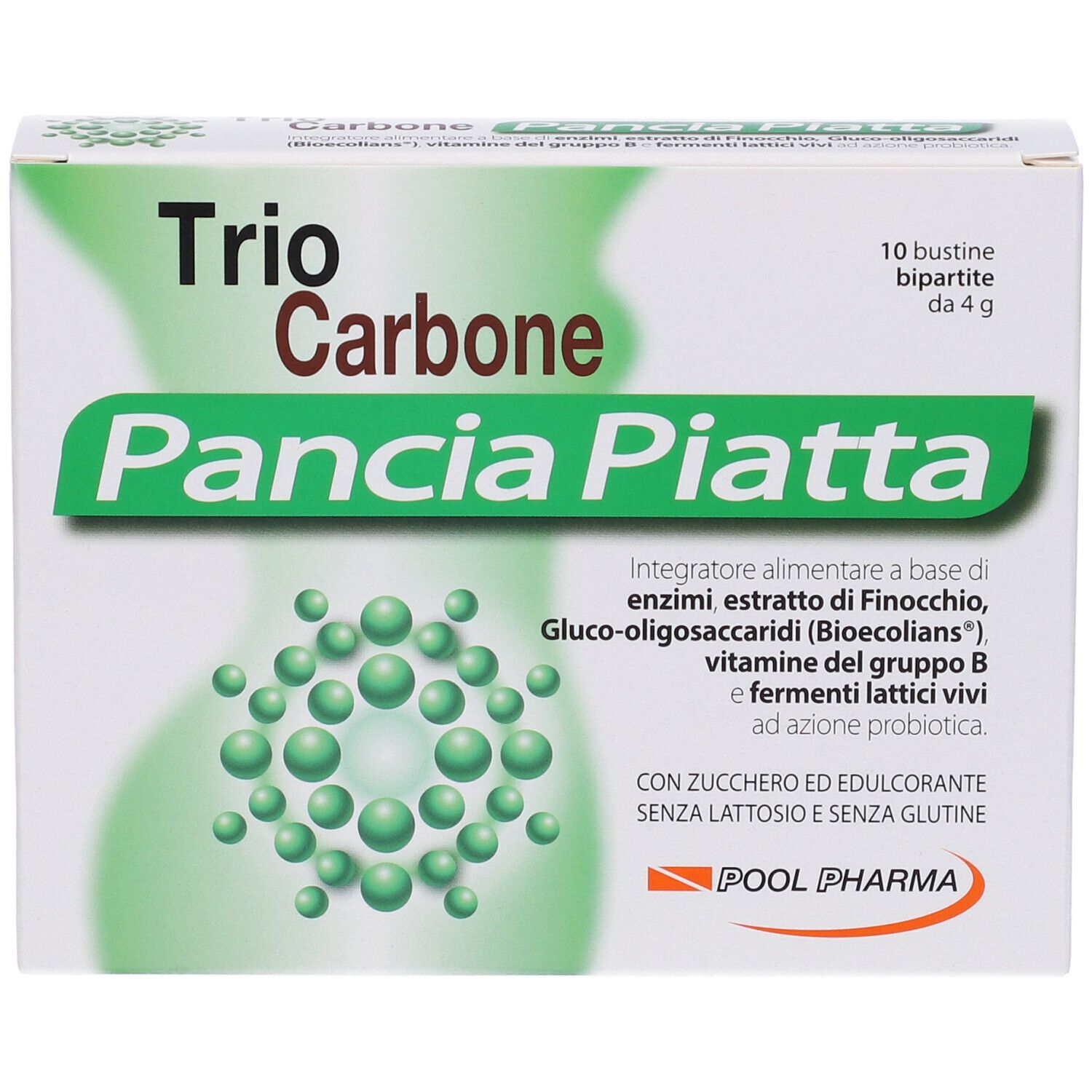 Trio carbone Pancia Piatta 10+10 Bustine 
