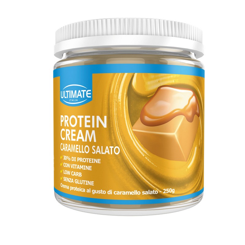 Ultimate Italia Protein Cream - Crema Proteica Spalmabile Gusto Caramello Salato 250 g