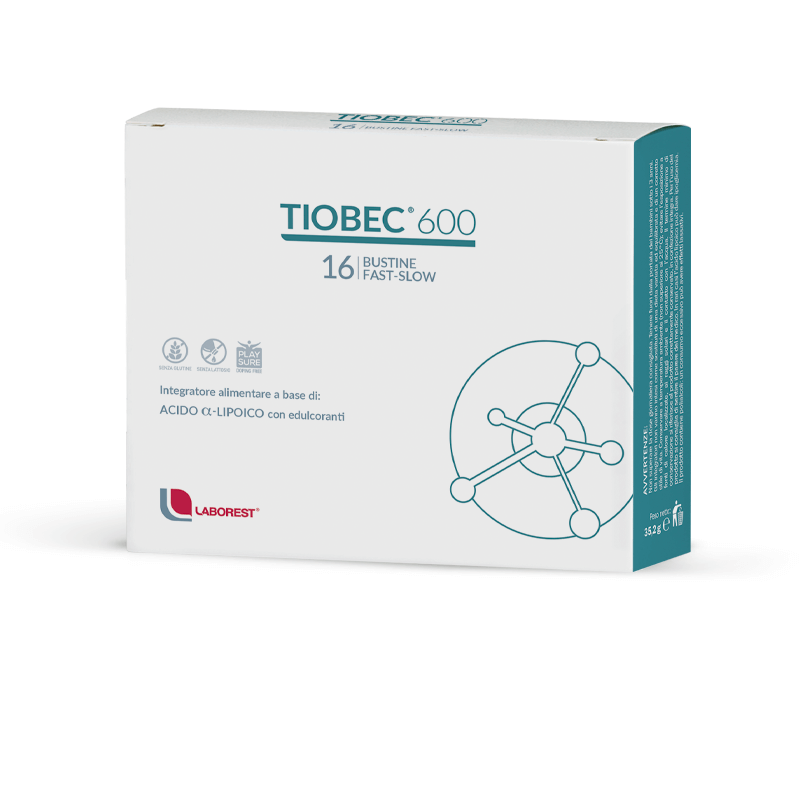 Tiobec 600 con acido alfa lipoico 16 bustine orosolubili 