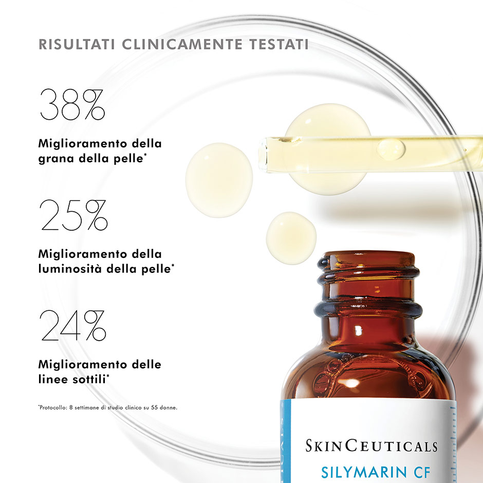 SkinCeuticals Silymarin CF Siero antiossidante con Vitamina C pura ideale per pelli grasse 30 ml