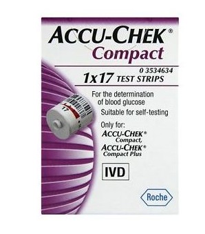 Accu-Chek Compact Strisce Reattive Glicemia 17 Pezzi