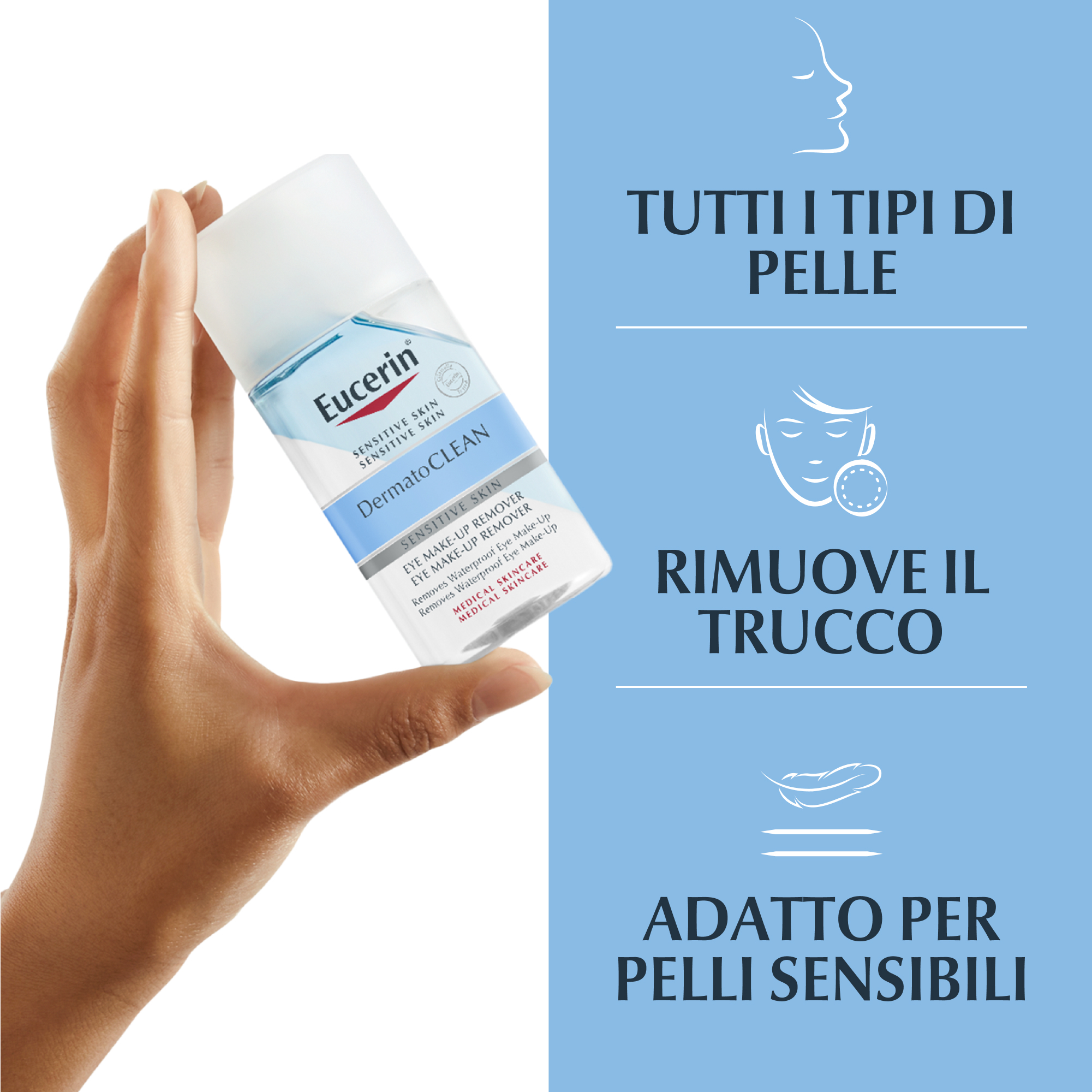 Eucerin DermatoCLEAN Struccante per Occhi Waterproof