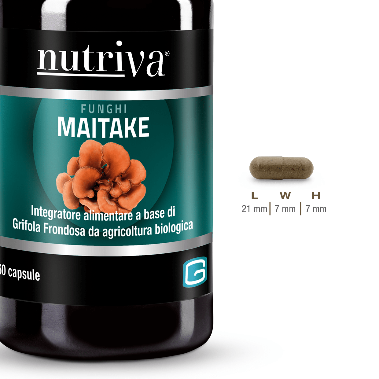 NUTRIVA MAITAKE 60 VEGICAPSULE