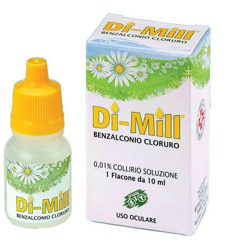 Di-Mill DIMILL 0,1 mg/ml Benzalconio Cloruro Collirio Disinfettante 10 ml