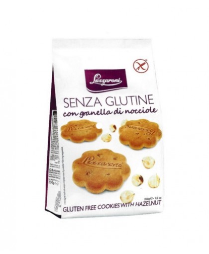 Lazzaroni Biscotti Con Granella Di Nocciole Senza Glutine 200 g