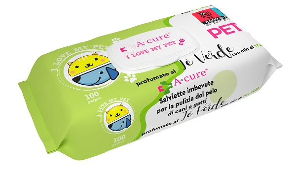 A+CURE PET SALV TE VERDE 100PZ