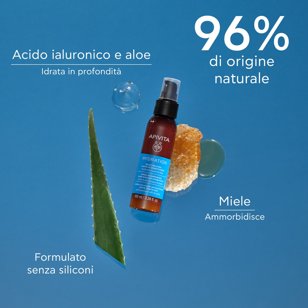 Apivita Balsamo Capelli Leave-In Idratante con Aloe e Acido Ialuronico - 100ml