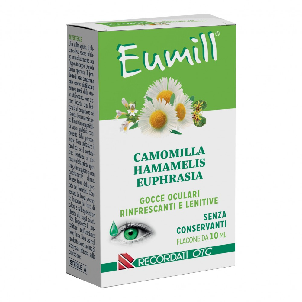 Eumill Camomilla Hamamelis Euphrasia Gocce Oculari Rinfrescanti 10 ml