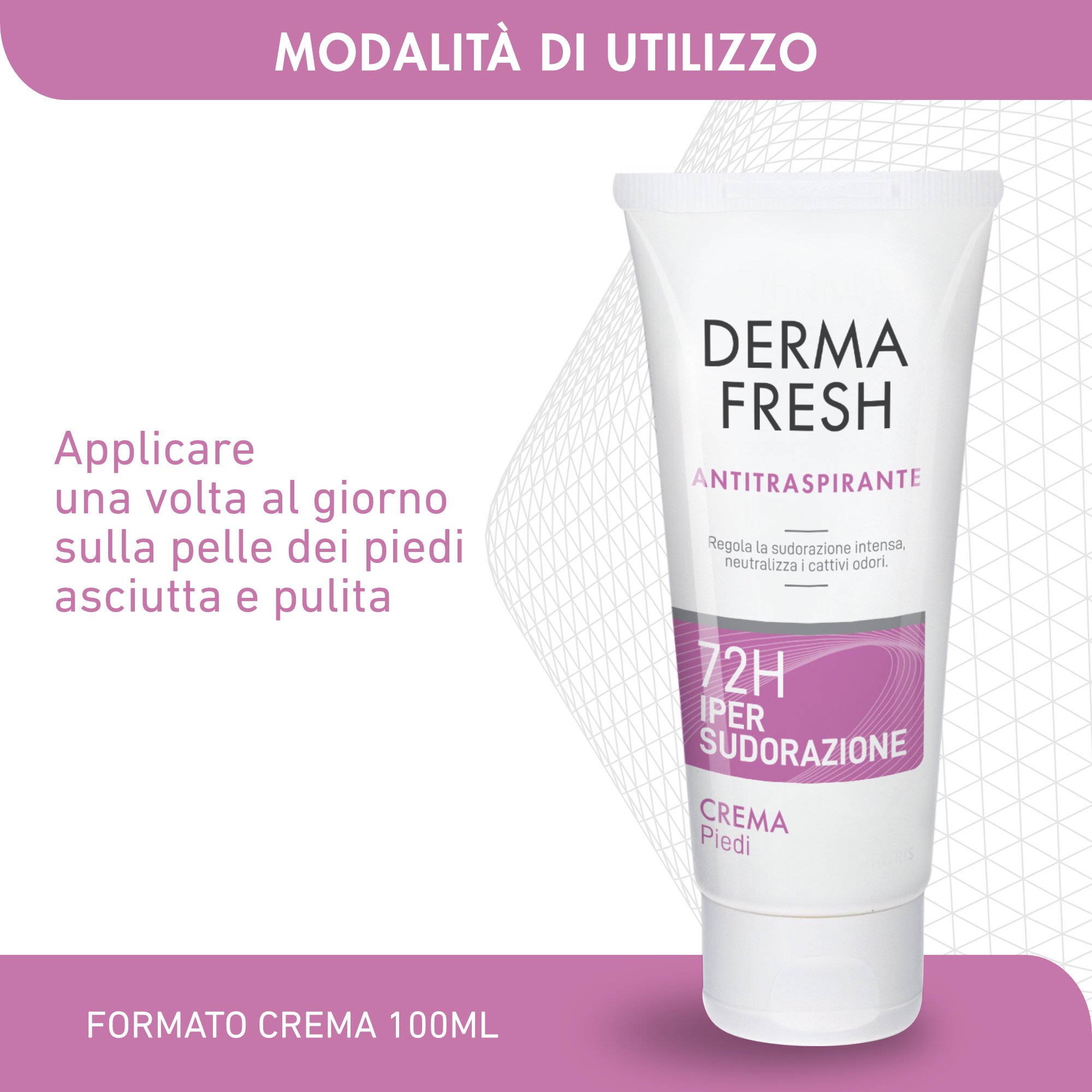Dermafresh 72H Ipersudorazione - Crema Piedi 100 ml