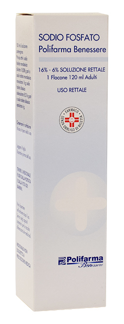 Sodio Fosfato Polifarma Benessere Adulti 16%-6% Soluzione Rettale Flacone 120 ml