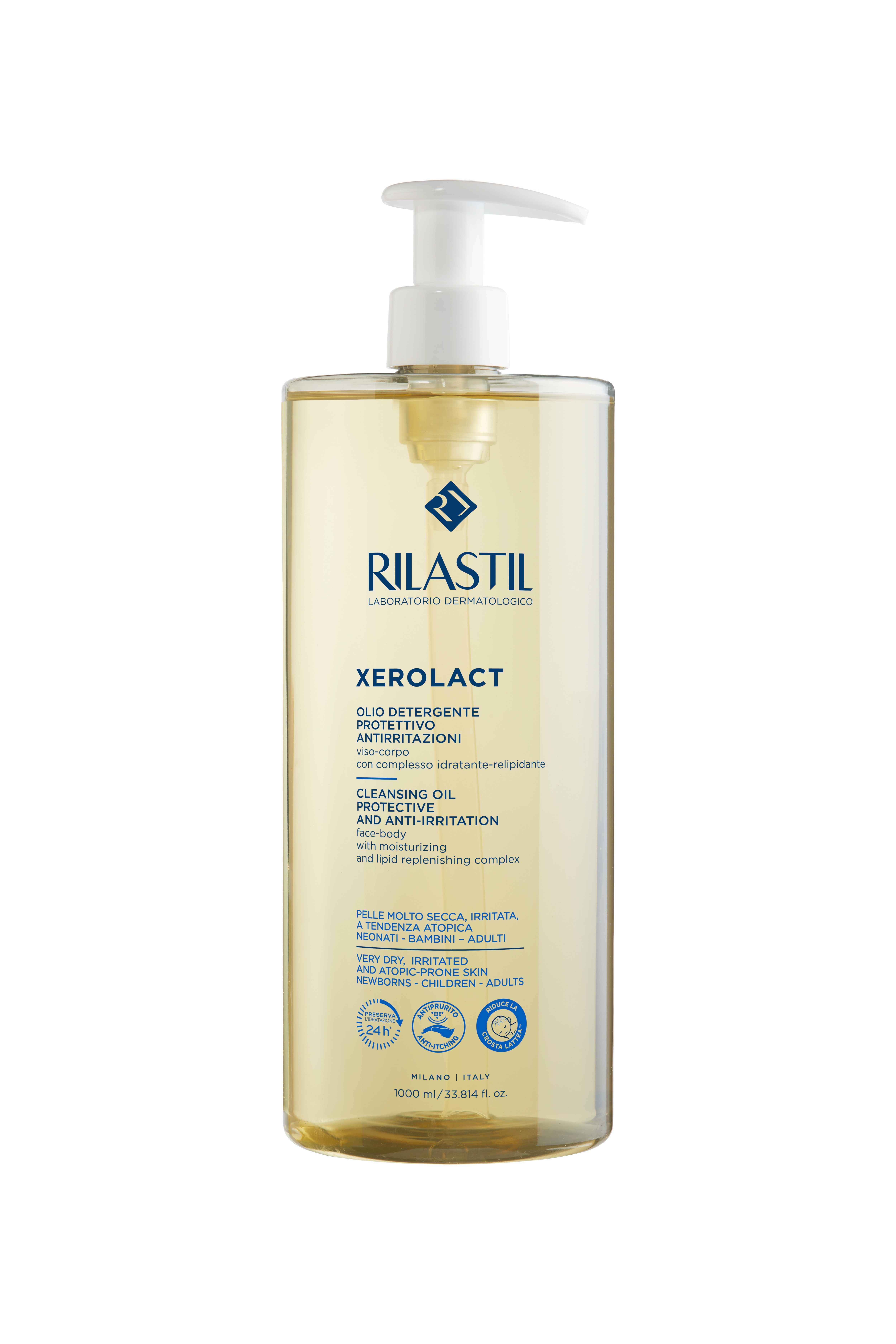 Rilastil Xerolact Olio Detergente Viso e Corpo 1 litro