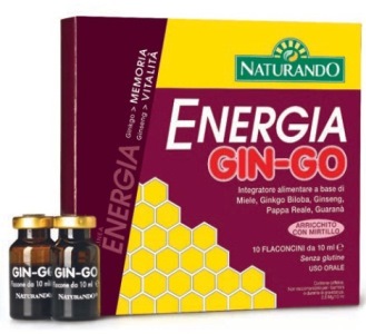 Naturando Energia Gin-Go Integratore 10 Flaconcini da 10 ml