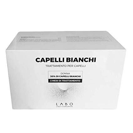 Capelli Bianchi Labo - 30% di capelli bianchi donna - Trattamento da 1 mese - 20 fiale