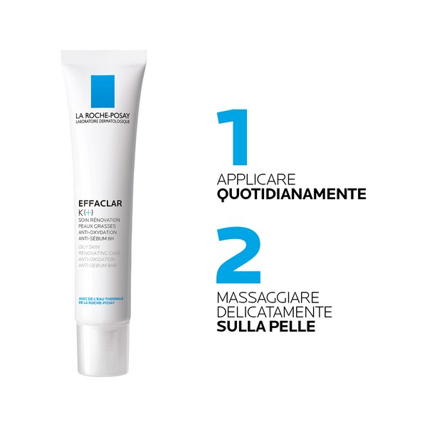 La Roche-Posay Effaclar K+ trattamento quotidiano per pelle mista, grassa o a tendenza acneica 40 ml
