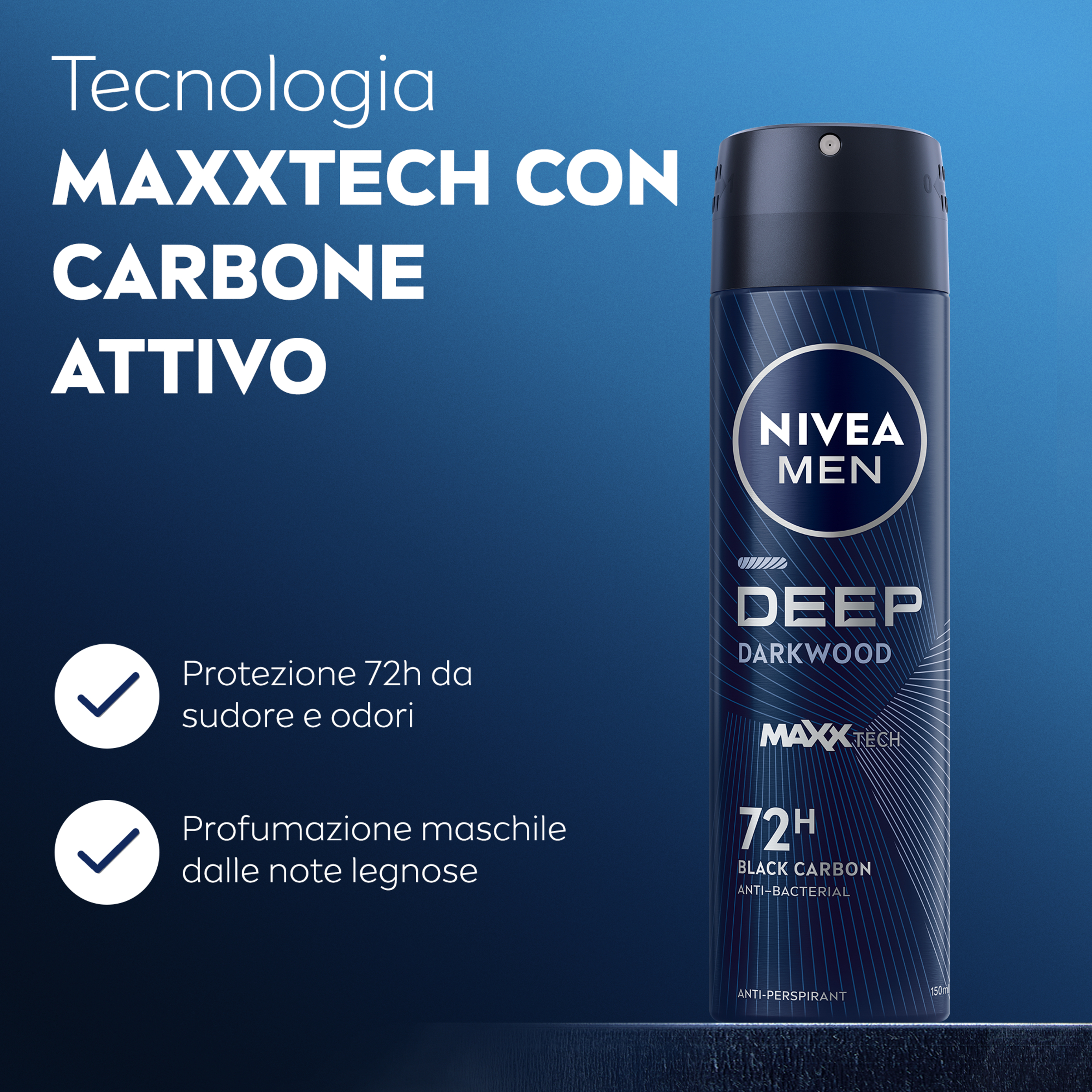 NIVEA MEN DEEP SPRAY 150ML