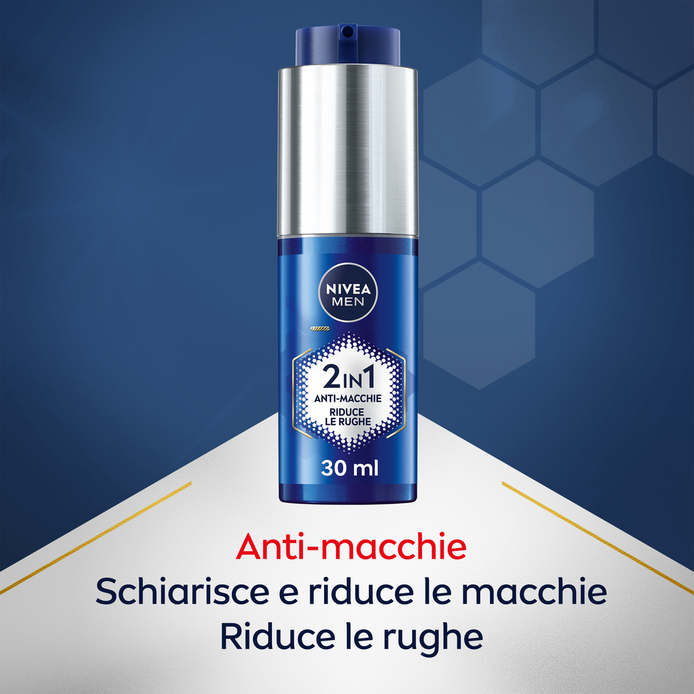 Nivea Men Anti-Age Power Serum Anti-Macchie 30 ml, Siero viso uomo antirughe e macchie