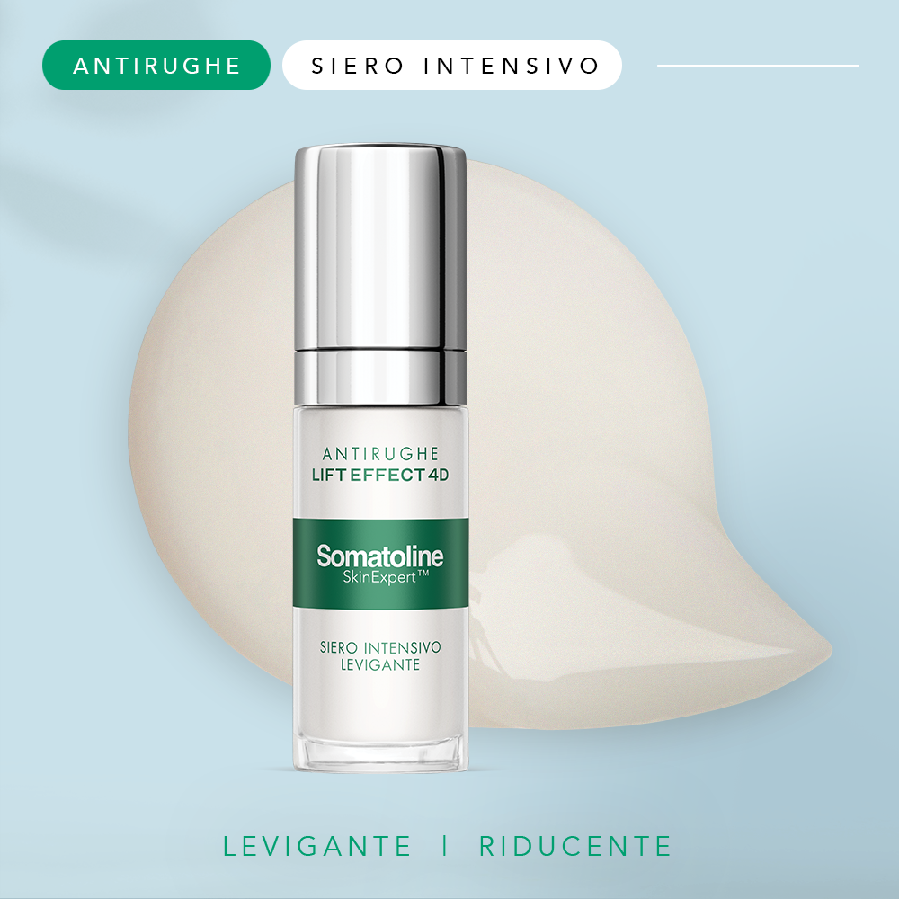 Somatoline SkinExpert, Lift Effect 4D Siero Intensivo Viso Filler Antirughe, Siero Viso   Anti-età,  Acido Ialuronico   30ml