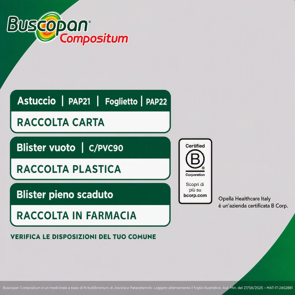 Buscopan Compositum Doppia Azione Contro Dolori Forti e Crampi Addominali, 20 Compresse Rivestite