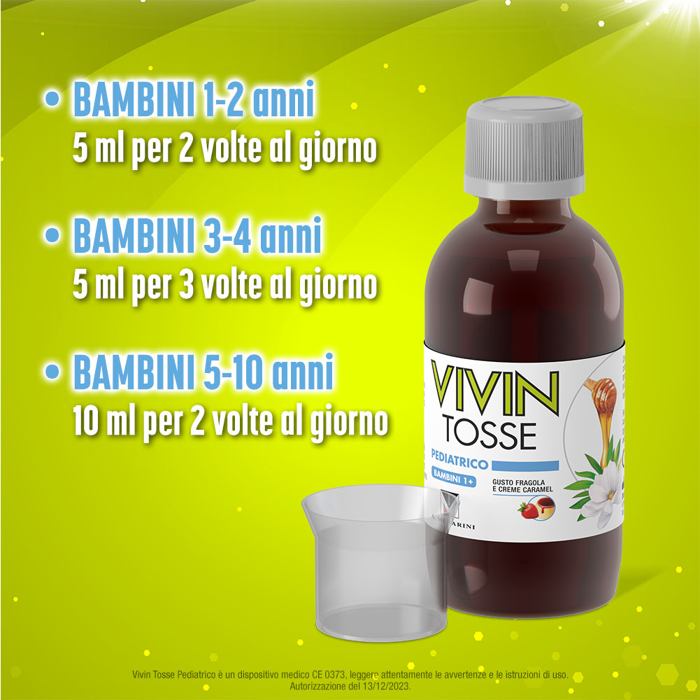 Vivin Tosse Pediatrico Sciroppo Tosse Secca e Grassa 150 ml