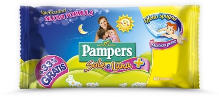 Pampers Sole & Luna Salviettine Igienizzanti 60 Pezzi
